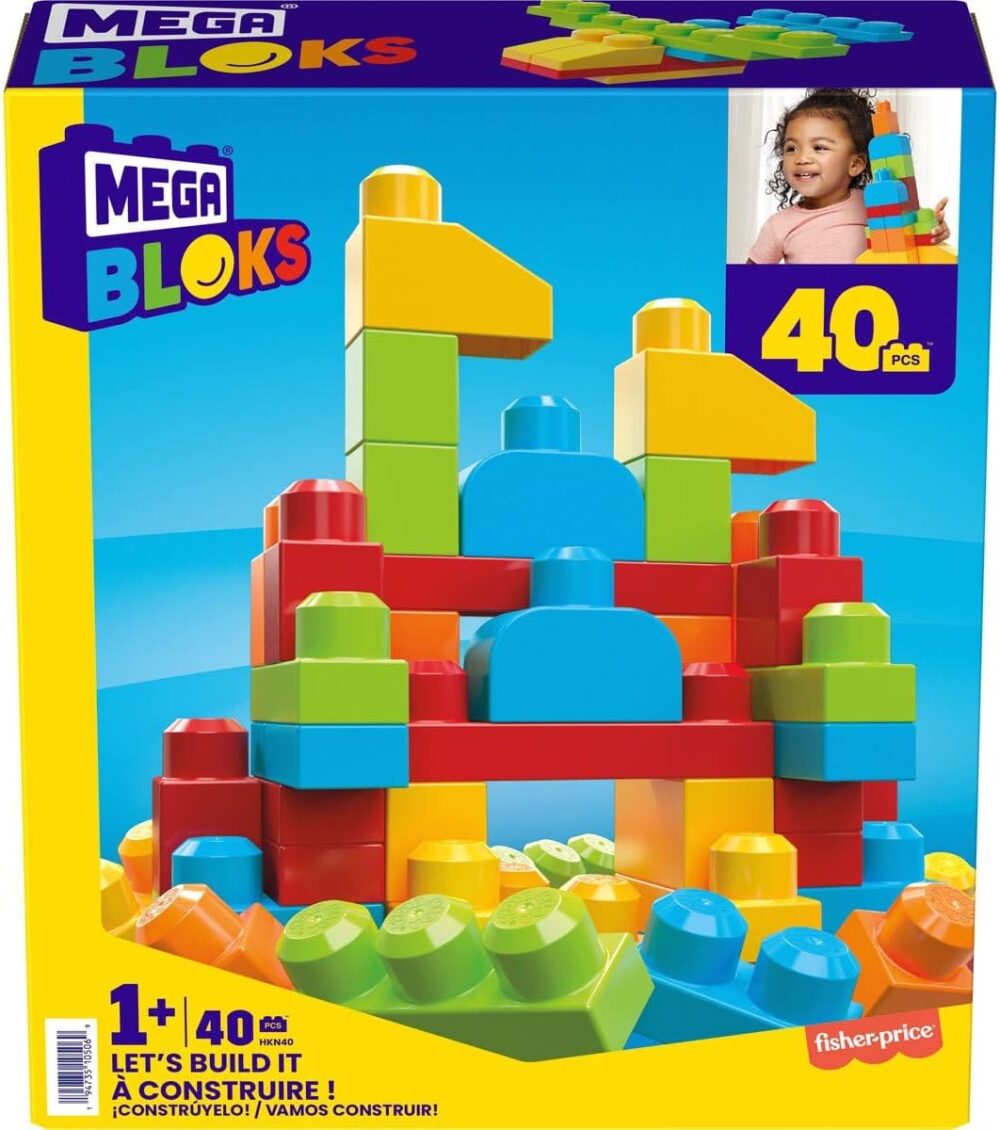 Mega Bloks 40pc Building Blocks Box - Inthink Kids