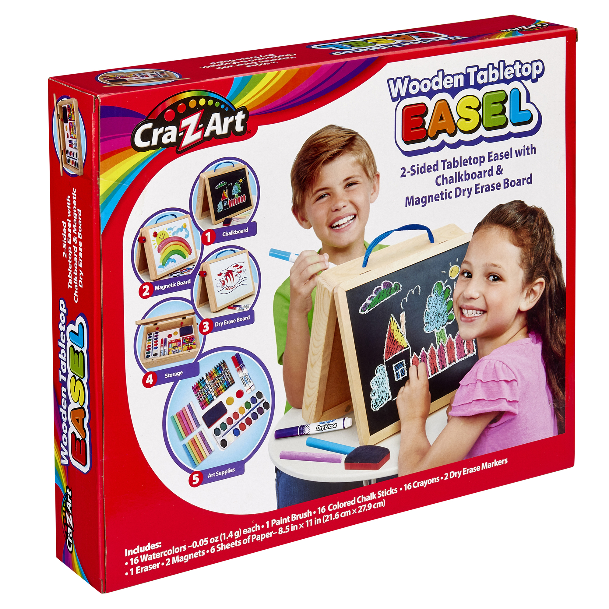 Magnetic Wooden Tabletop 2-in-1 Easel