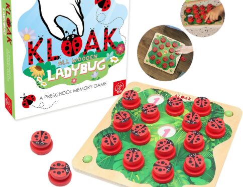 Kloak Ladybug Wooden Memory Game