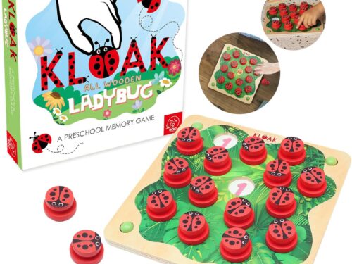Kloak Ladybug Wooden Memory Game