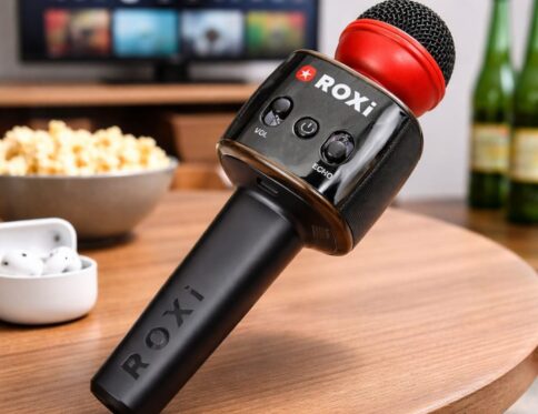 Roxi Wireless Karaoke USB Microphone with Built-In Speaker & Echo Control