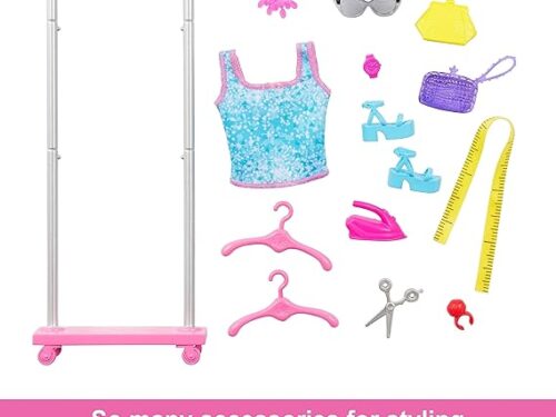 Barbie On-set Stylist Doll and 14 Accessories Brooklyn Doll