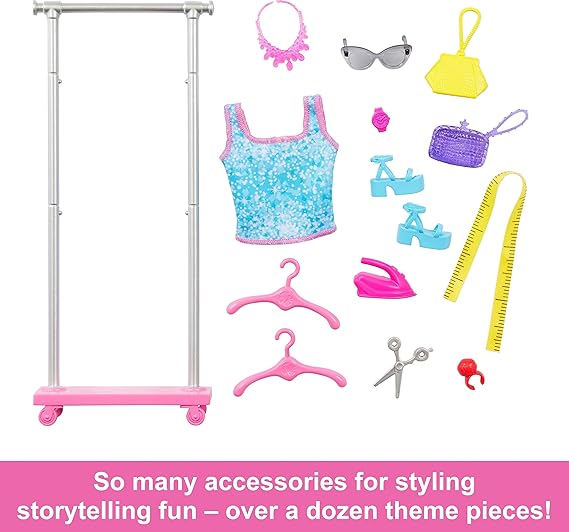 Barbie On-set Stylist Doll and 14 Accessories Brooklyn Doll