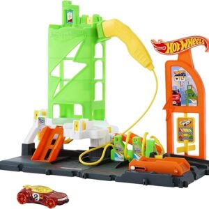 Hot Wheels City Super Recharge Fuel Station Car Track Playset