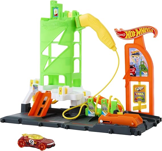 Hot Wheels City Super Recharge Fuel Station Car Track Playset