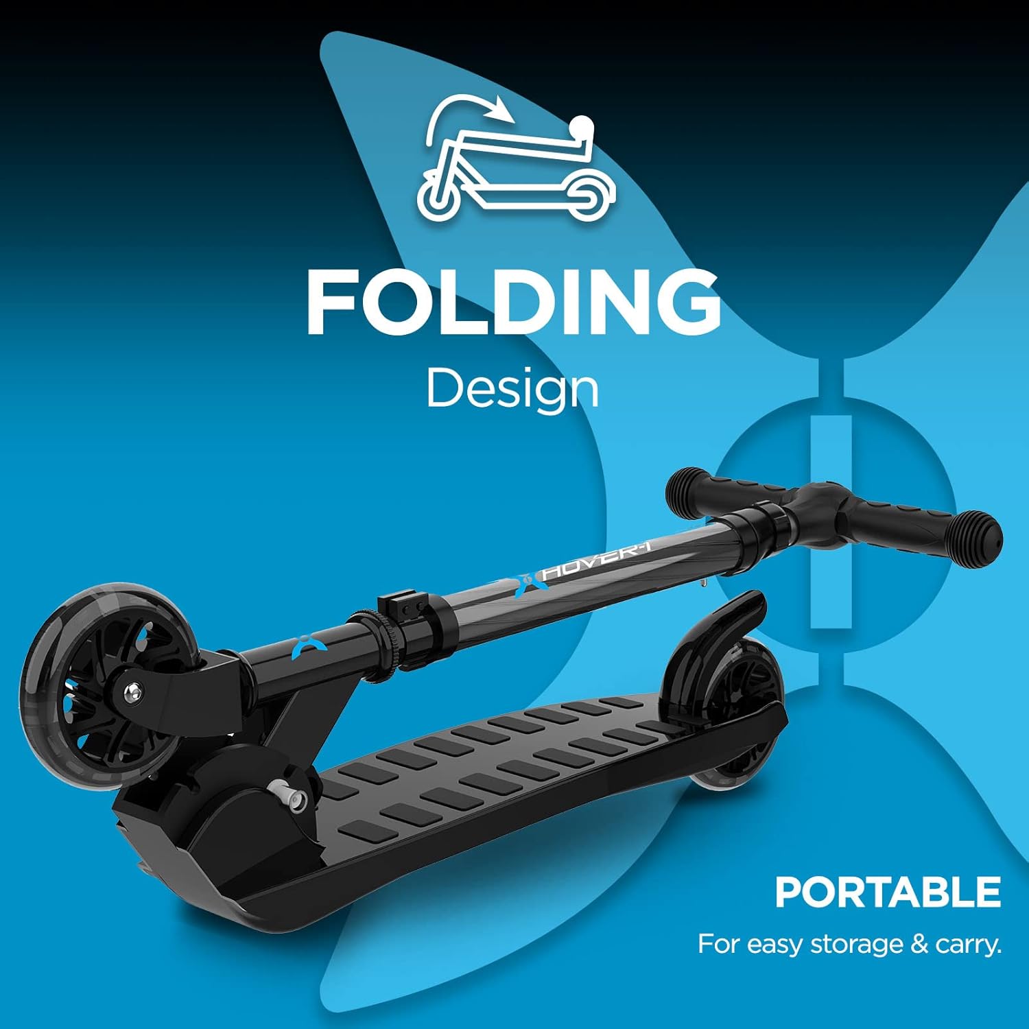 Hover-1 Nano Kick Scooter for Kids Features Lean-to-Turn Axle