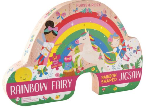 Floss and Rock Jigsaw 80pcs Shaped Rainbow Fairy