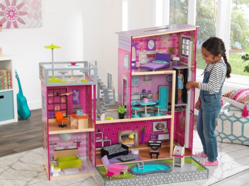 KidKraft Wooden Uptown Dollhouse with 36 Accessories