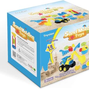 Toyvian Beach Sand Molding Toys Set 18pcs