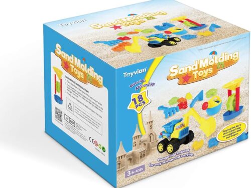 Toyvian Beach Sand Molding Toys Set 18pcs