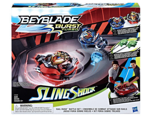 BEYBLADE Burst Turbo Slingshock Rail Rush Battle Set – Complete Set Burst Beystadium