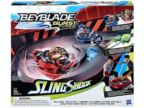 BEYBLADE Burst Turbo Slingshock Rail Rush Battle Set - Complete Set Burst Beystadium