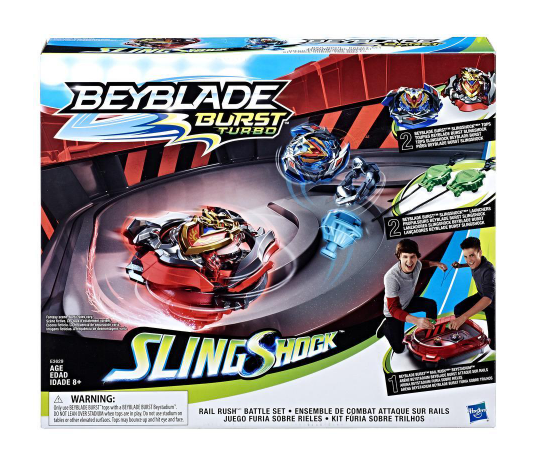 BEYBLADE Burst Turbo Slingshock Rail Rush Battle Set – Complete Set Burst Beystadium