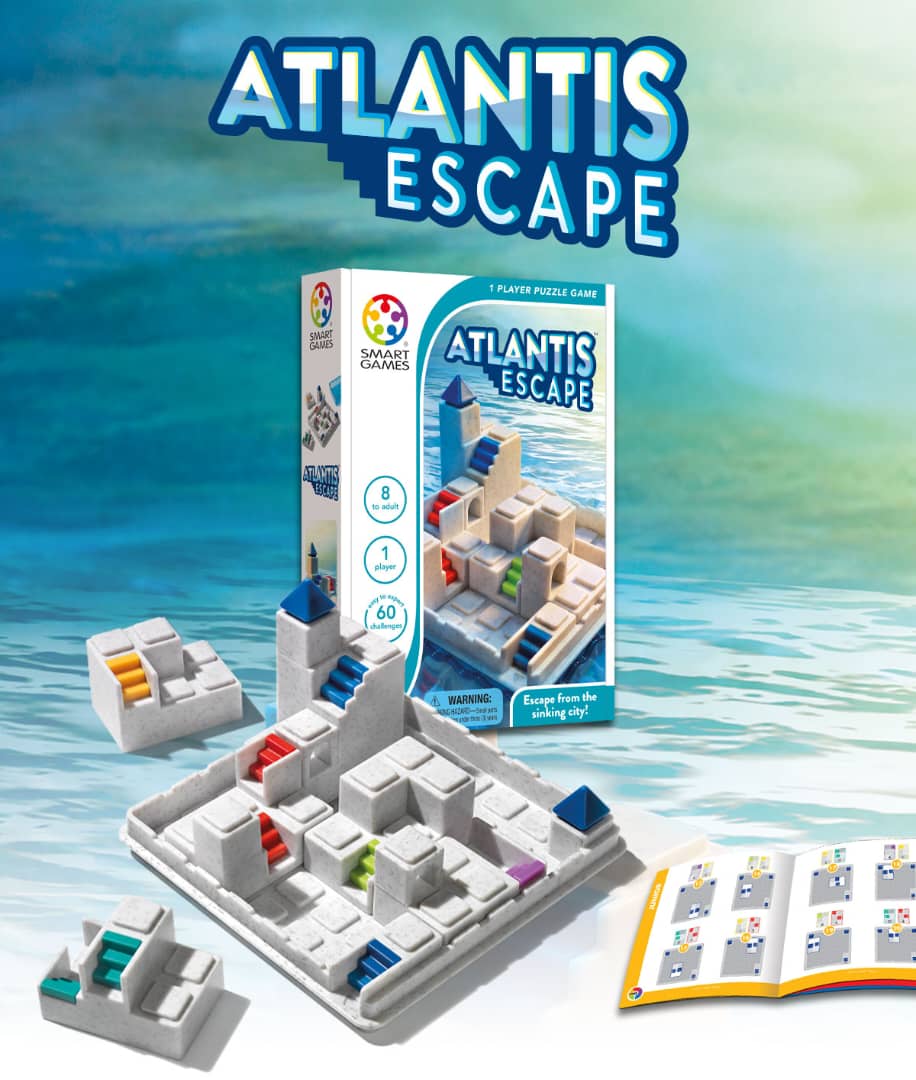 SmartGames Atlantis Escape 3D Travel Game 60 Challenges