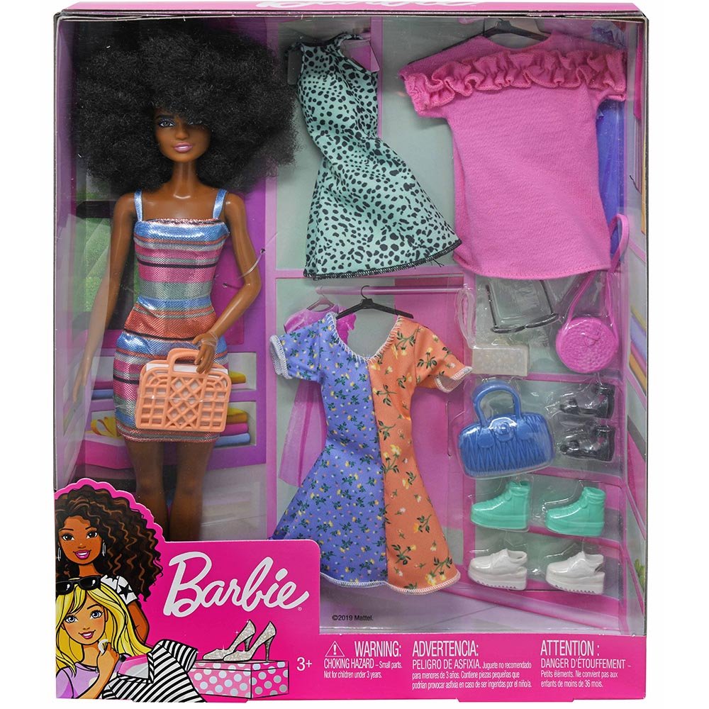 Barbie Fashion Party Doll With Afro and Accessories