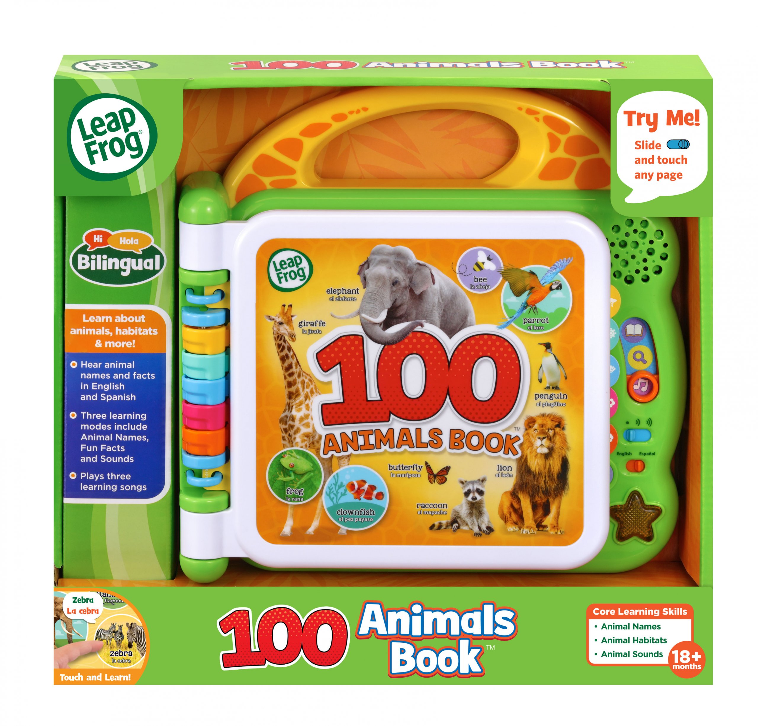 LeapFrog Learning Friends 100 Animals Book – Green