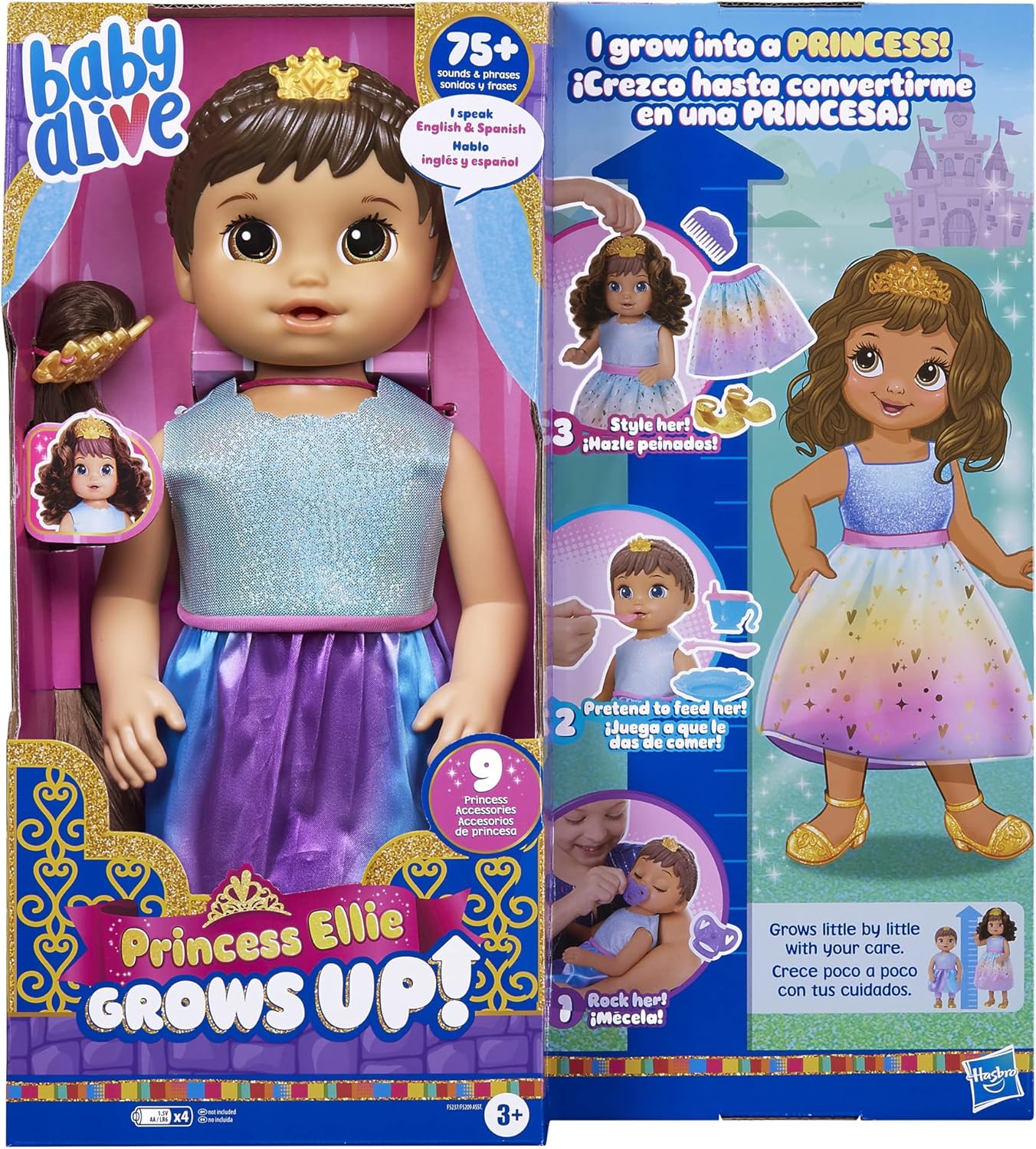 Baby Alive Princess Ellie Growing Doll – Brunette