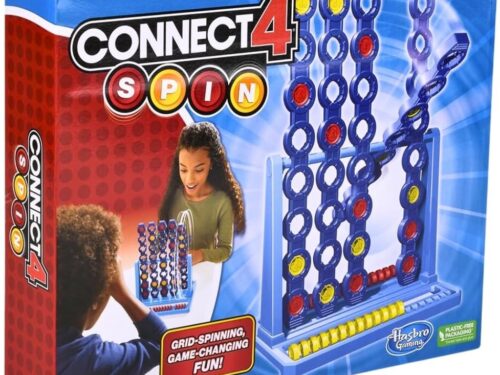 Hasbro Gaming Connect 4 Spin Game, Features Spinning Connect 4 Grid