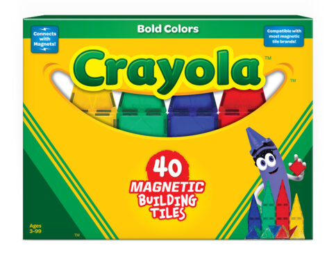 Crayola Bold & Bright Magnetic Tiles – 40pc
