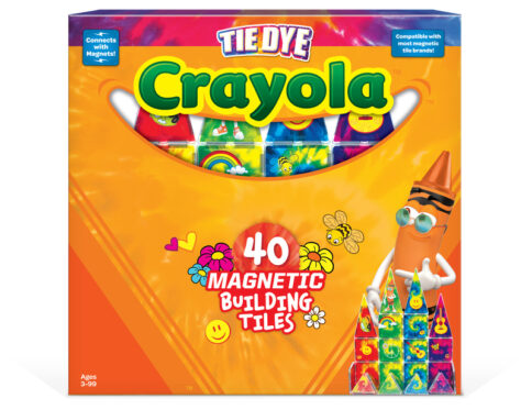 Crayola Tie & Dye Magnetic Tiles – 40pc
