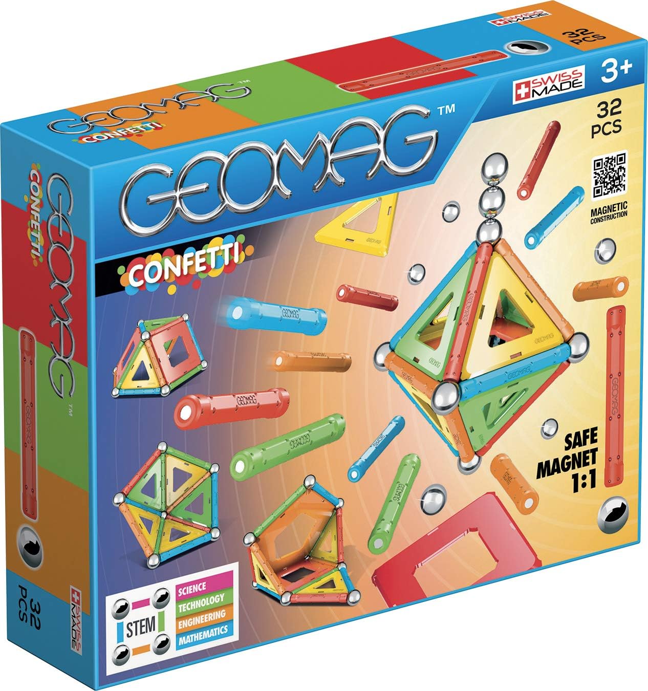 Geomag Confetti Magnetic Building Set with 32 Pieces