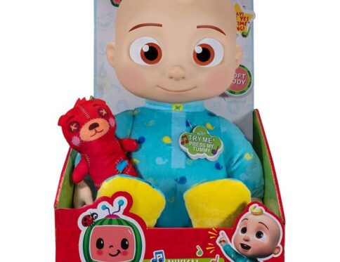 CoComelon Official Musical Bedtime JJ Doll-Soft Plush Body