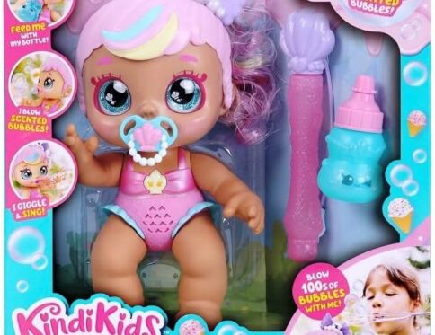 Kindi Kids Electronic Doll and 2 Accessories – Poppi Pearl Bubble ‘N’ Sing