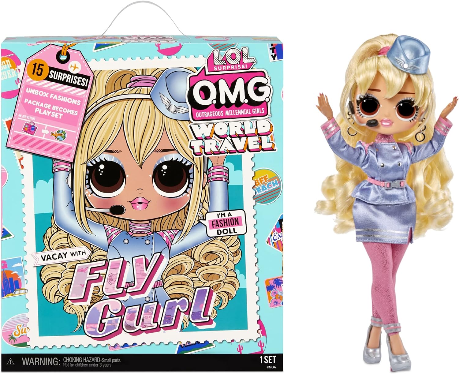 L.O.L. Surprise! World Travel™ Fly Gurl Fashion Doll with 15 Surprises