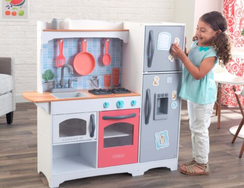 KidKraft Mosaic Magnetic Play Kitchen – Coral