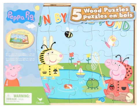 Peppa Pig 5pk Wood Puzzle