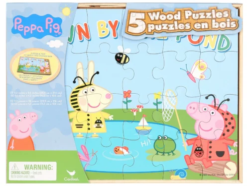 Peppa Pig 5pk Wood Puzzle