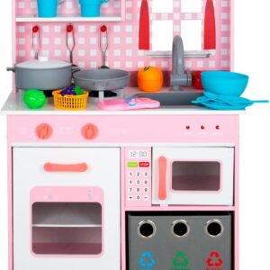 Romswi Wooden Kitchen PlaySet - Pink