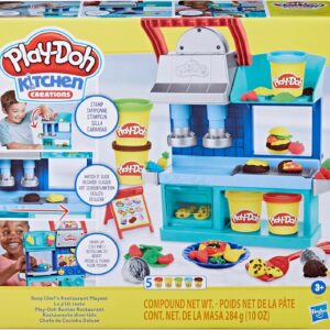 Play-Doh Kitchen Creations Busy Chef's Restaurant Playset - 2-Sided Play Kitchen
