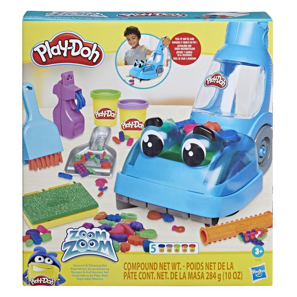 Play-Doh Zoom Zoom Vacuum and Cleanup Toy Kids Vacuum Cleaner with 5 Cans