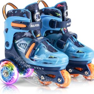SULIFEEL Adjustable Roller Skates with Lights