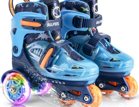 SULIFEEL Adjustable Roller Skates with Lights
