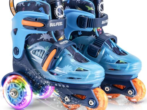SULIFEEL Adjustable Roller Skates with Lights