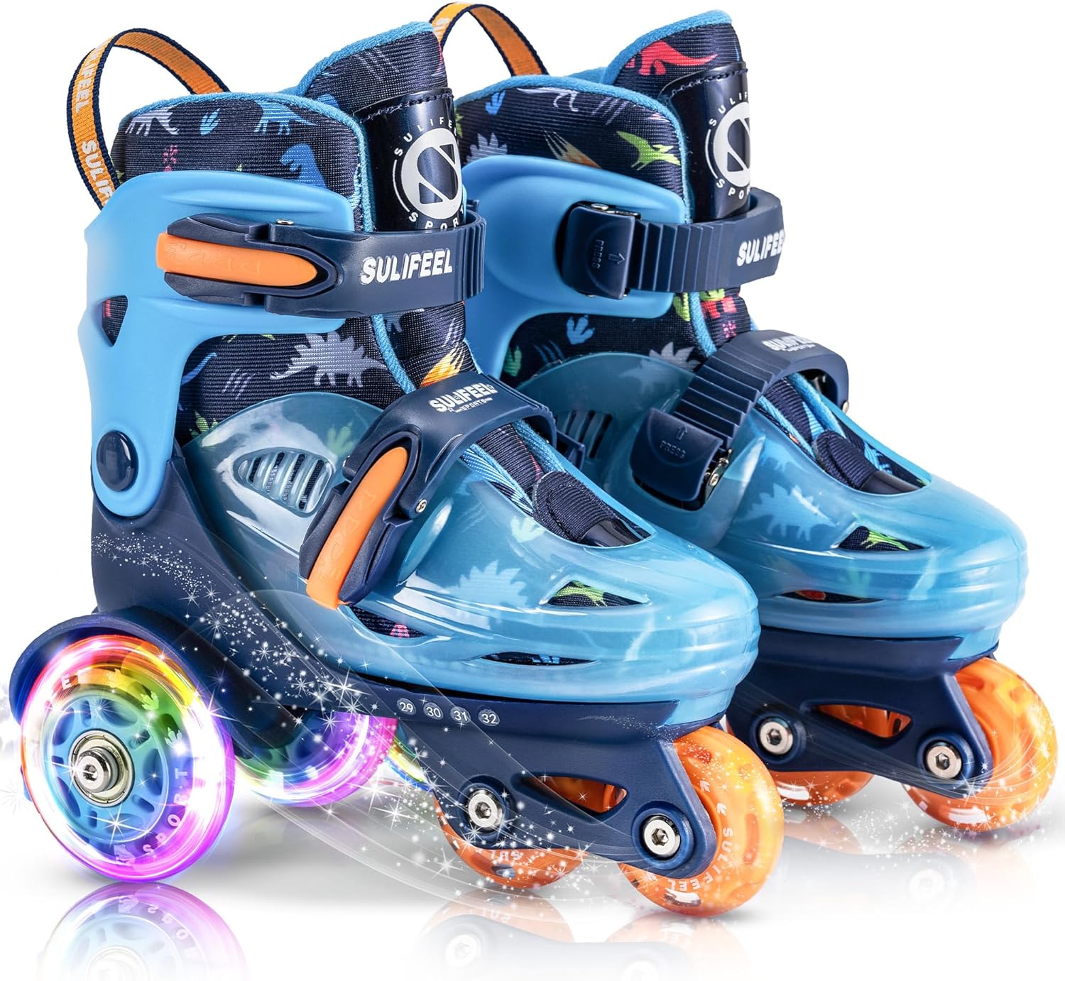 SULIFEEL Adjustable Roller Skates with Lights