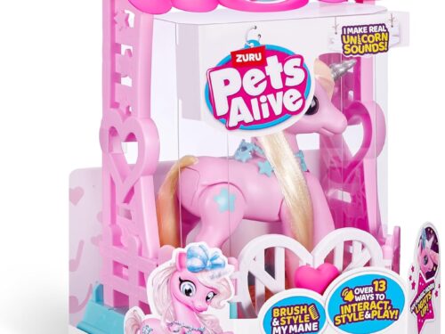 ZURU Pets Alive My Magical Unicorn Stable Battery Powered Interactive Robotic Toy Playset