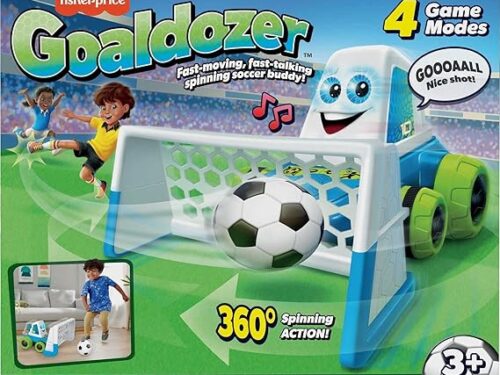 Fisher-Price Electronic Soccer Game Goaldozer Toy Motorized Net 