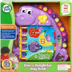 LeapFrog Dino's Delightful Day Alphabet Book Purple