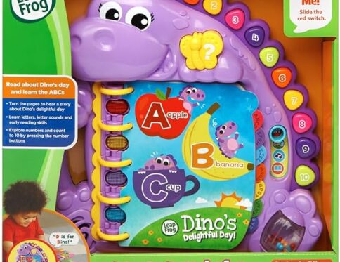 LeapFrog Dino’s Delightful Day Alphabet Book Purple