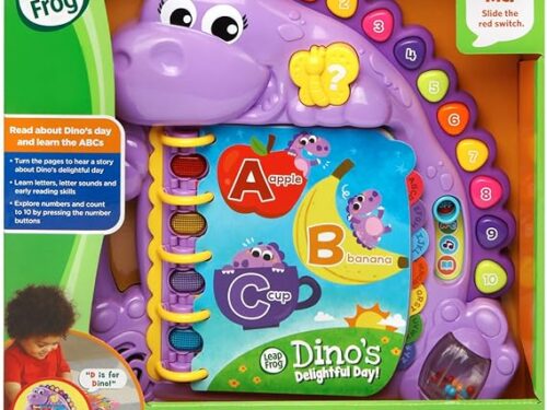 LeapFrog Dino's Delightful Day Alphabet Book Purple