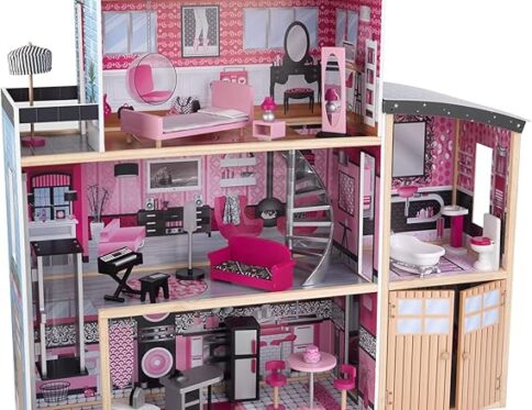 KidKraft Sparkle Mansion Wooden Dollhouse with 30 Accessories