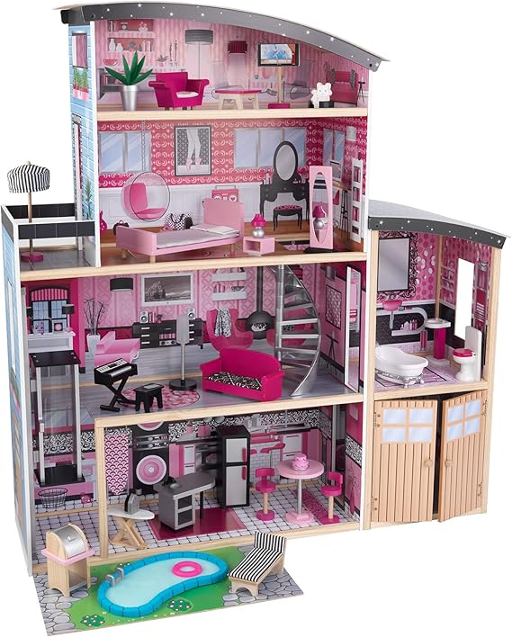 KidKraft Sparkle Mansion Wooden Dollhouse with 30 Accessories