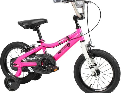 Duzy Customs 14” Pink Kids Bike, BMX Style Frame