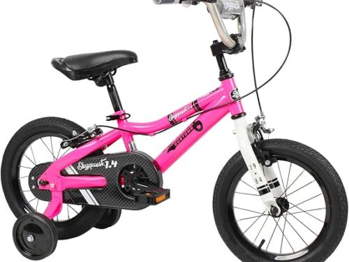 Duzy Customs 14” Pink Kids Bike, BMX Style Frame