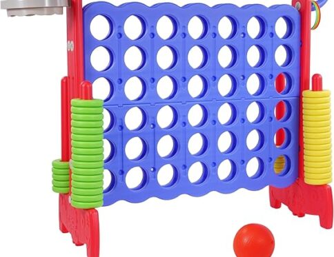 Giant 4-to-Score Game Set, 4-in-A-Row Jumbo with 42 Jumbo Rings