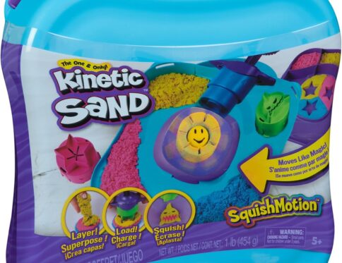 Kinetic Sand, SquishMotion with 1lb Pink, Yellow & Blue Play Sand