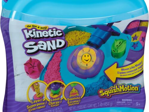 Kinetic Sand, SquishMotion with 1lb Pink, Yellow & Blue Play Sand